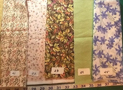 FQs 1/4 yds SCRAPS Floral Lillies Daisy Leaves Blenders cotton quilting Fabric