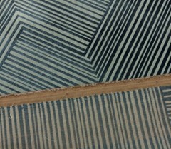 DONGHIA JACKSON TETON BLUE VELVET GEOMETRIC FURNITURE HIGH END FABRIC BTY 48″W