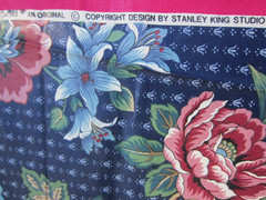 VTG~Chintz~Stanley King Studio VAT DYE~Screen Print~TEFLON Finish~56″ x 120″~