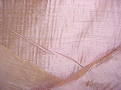 21-1/8Y Donghia Iridescent Petal Pink Gold Strie Silk Upholstery Fabric