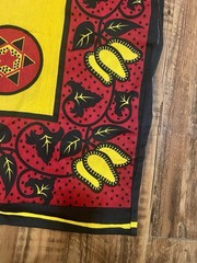 Tanzanian Kanga Fabric Uncut Doti 115×42 Cotton Swahili Text Tanzania GIGA 8088
