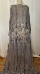 Poly Rayon Georgette Exotic Abstract Ombre Charcoal Slate Grey Fabric 4 Yds 58″W