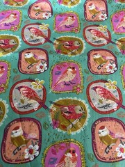 Hobby Lobby Green Bird Fabric Cameo Quilt Cotton 1 Y x 44″ F69