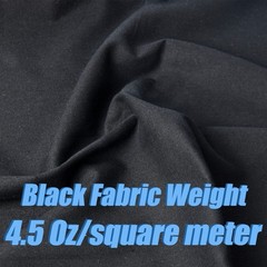 5 Yard Black Cotton Fabric,Natural Poplin Fabric by The 5 Yards,