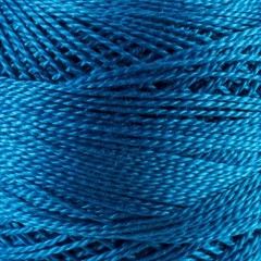 DMC Pearl Cotton Ball Size 8 87yd – Dark Bright Turquoise Standard, Blue