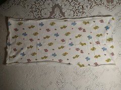 Vintage Animals Pink Blue Yellow Cotton Knit Tube Fabric 18″x36″/72″