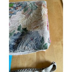Vintage Floral Tapestry Upholstery Fabric 3.5 Yards 56″ Wide with Cord Trim Lot
