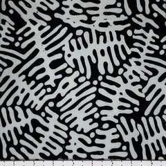 1 Yard Cut of Lunn Fabric Liquid Crystal Batik 100% Cotton 3454 Black & White