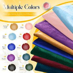 2 Yard Stretch Velvet Fabric, Black, 60 Inch Wide | Stretchy Velvet Cloth, 90% P