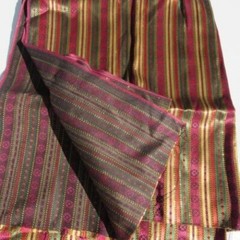 Satin Silky Multi Colored Striped Fabric for Sewing Costume Sewing Craft