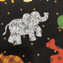 Vtg Safari Animals Stars DreamSpinners Cotton Fabric Cranston Print Works 76″x44
