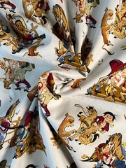 Fabric RARE Into The West by Jackie Jones Marcus Bros Retro Cowboys 30 L x 45” W