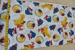 By 1/2 Yd/Sesame Street Characters on Light-Blue Cotton/Quilting Treasures,P6430