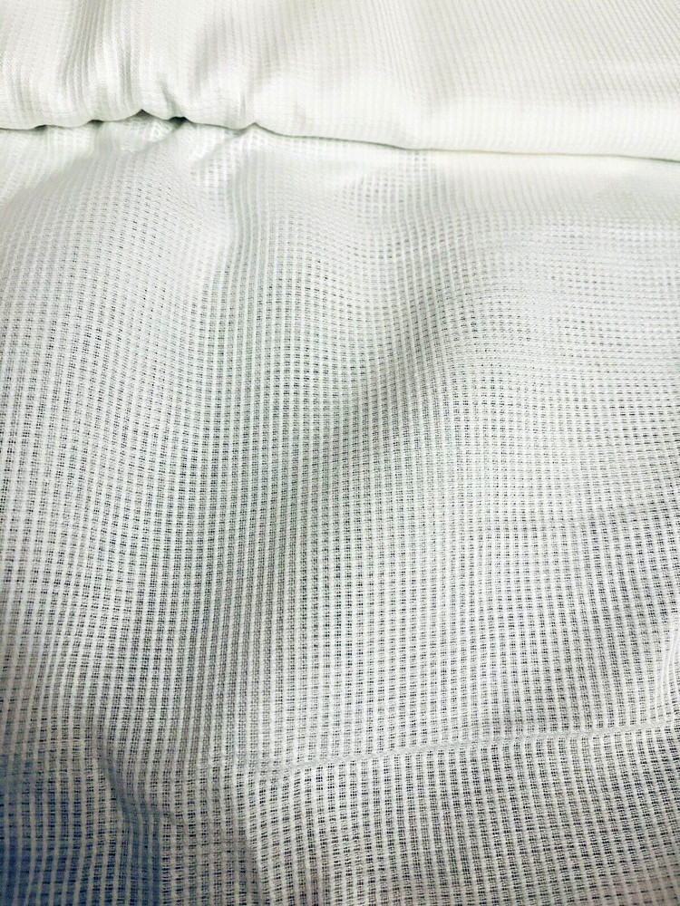 VTG Beautiful Feminine White on White CROSSBAR DIMITY Raised Tiny Check BTFQ
