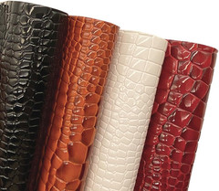 8Pcs Glossy Alligator Faux Leather Fabric,8″X12″(20Cmx30Cm) Bright Embossed Croc