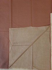 1987 Fabric Pink Mauve Tiny Heart & Stripes Quilting Crafts Vintage 44″x54″