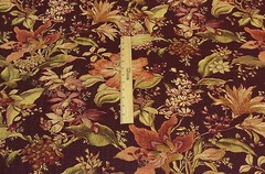 RICHLOOM WENTWORTH BURGUNDY RED FLORAL LINEN CURTAIN FABRIC BY THE YARD 54″W