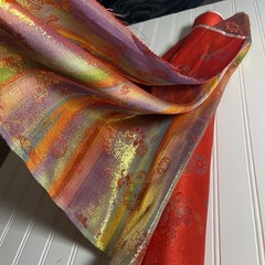 SILK Orange, FABRIC 6 Yards x 22 Inches Wide or 216 Inches x 22 Inches Wide