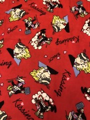 Dagwood/Blondie Flannel Fabric. Made In 2005. 42″ W. 2.33 Yard Piece.