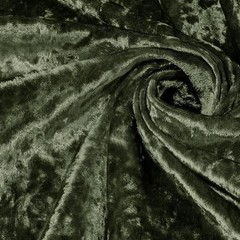 🟢1 Yard 63″ Wide Olive Green Stretch Crushed Velvet Fabric Sewing Material🟢