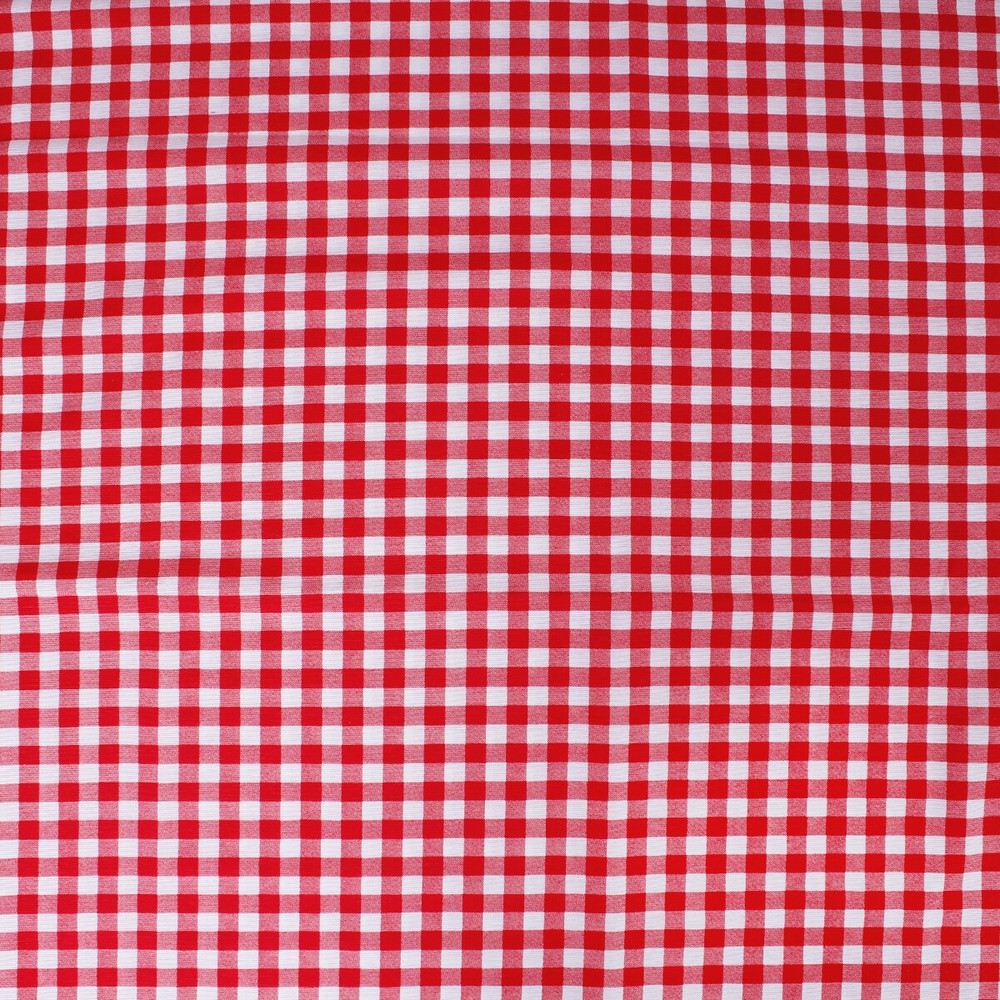 Cotton fabric fancy red squares by the meter cut 280×280 cm canvas hem