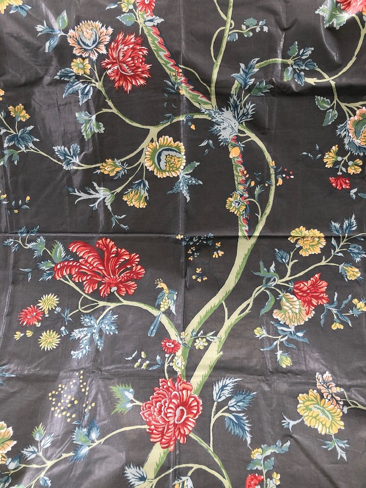 Vintage 1984 G P & J Baker Polished Cotton Floral Chintz Fabric 44″ x 56″ Tree
