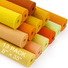 13 Pcs 8″X35″ Large Stiff Felt Fabric Sheets, 1.2Mm Thick Nonwoven Felt for DIY
