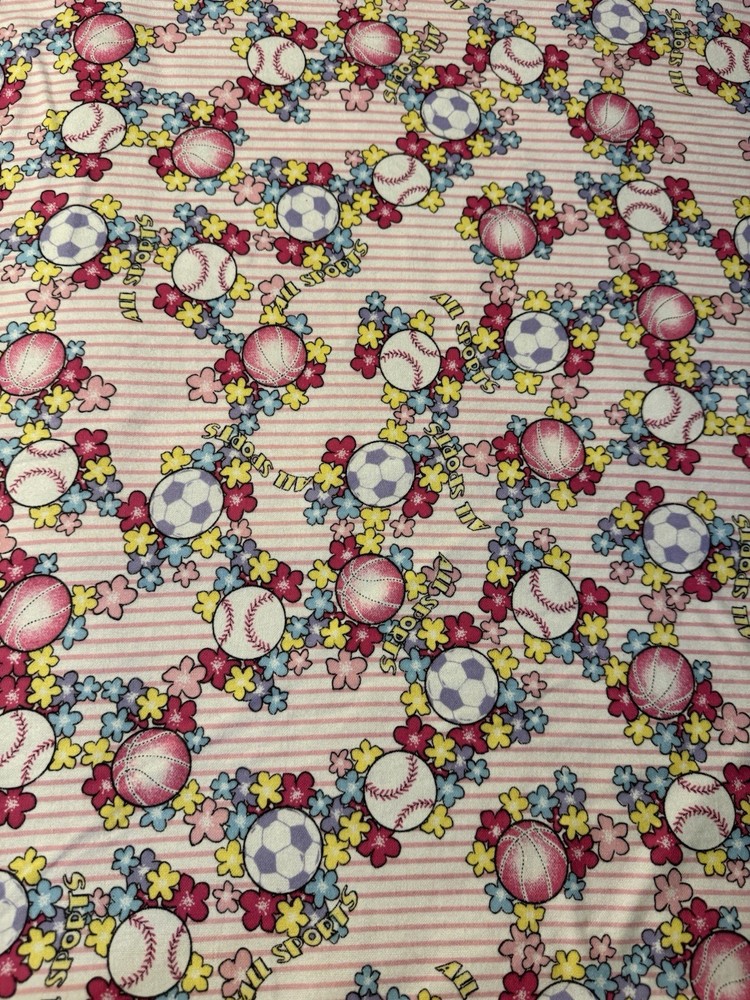 snuggle flannel fabric- By The Yard – Sports – Pink