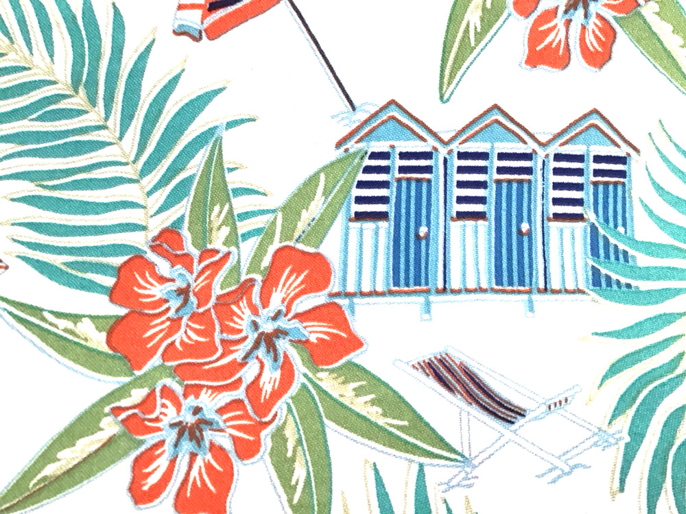Tommy Bahama Outdoor Fabric Beach Scenes Capri Upholstery Deck Chair By The Yard