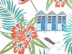 Tommy Bahama Outdoor Fabric Beach Scenes Capri Upholstery Deck Chair By The Yard
