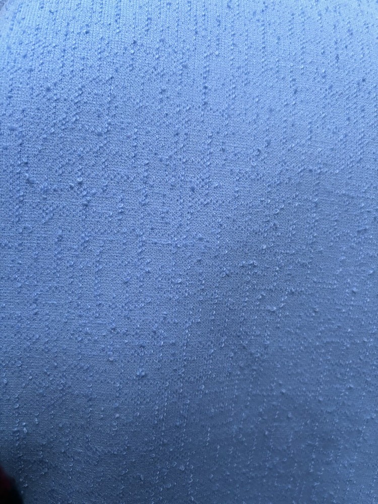 Vintage Poly Blend Nubby Texture Baby Blue Medium Weight 1 3/4 yards x 64”