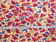 1/2 yd 100% Cotton Fabric “Friends Forever” by Avlyn Inc. Red Hat Society