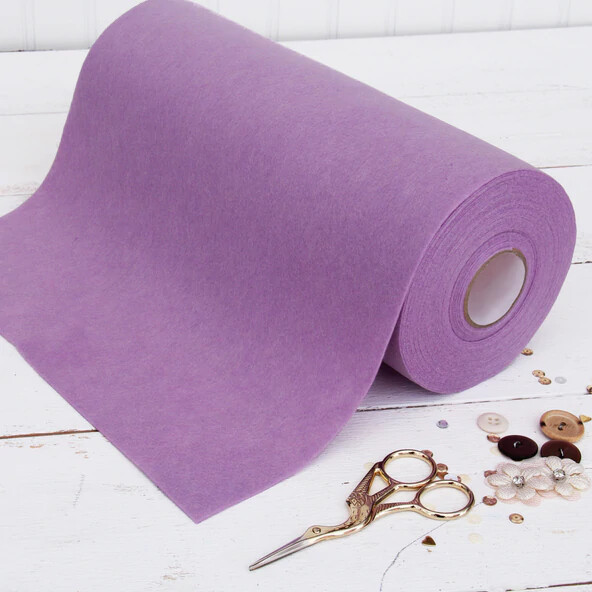 Premium Felt Roll – 12″ x 10yd – Lavender – Soft Wool-Like 1.2mm Thick