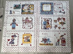 Hi Fashion Fabrics Cut & Sew Fabric Panel LOVE BEARS ALL THINGS Book Alma Lynne