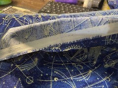 2001 Celestial Planets Fabric Traditions Sun moon stars Blue Cotton 2 Yards