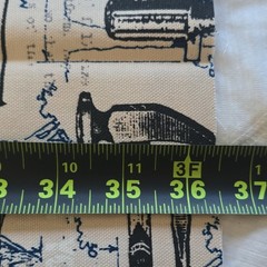 Joann Tools Pattern Printed Fabric Beige/Blue/Black 46-59″ Wide