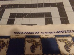 1 YD X 54″ COQ DOODLE-DO ROOSTERS SQUARES AUTHENTIC WAVERLY FABRIC #4669