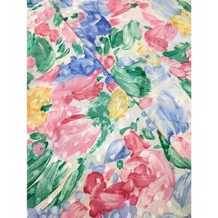 Vintage 80’s 90’s Sewing Fabric Lightweight Silky Synthetic Colorful Pastel