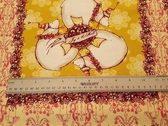 Star Flakes & Glitter Panel Tina Givens FreeSpirit Polar Bear Express Gold 23×42
