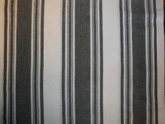 Dunroven House Farmhouse Awning Stripe Black White Woven Cotton Homespun Fabric
