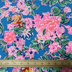 Lilly Pulitzer Cotton Poplin Fabric Multi Rose To The Occasion 36″ X 57″