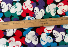Mickey Mouse Jersey Fabric 78in x 60in (2 Yds) Never Used