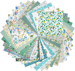 70Pcs 10 X 10 Inch Quilting Cotton Fabric Squares Layer Cakes Multicolor Floral