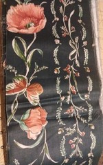 Multicolored Floral On Dark Blue Background Cotton Fabric 60″ X 7″(6)