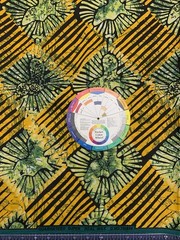 Lot Of 5 African Fabric Bundle Yard Remnant Scrap Wax Kenya 6+ Yards
