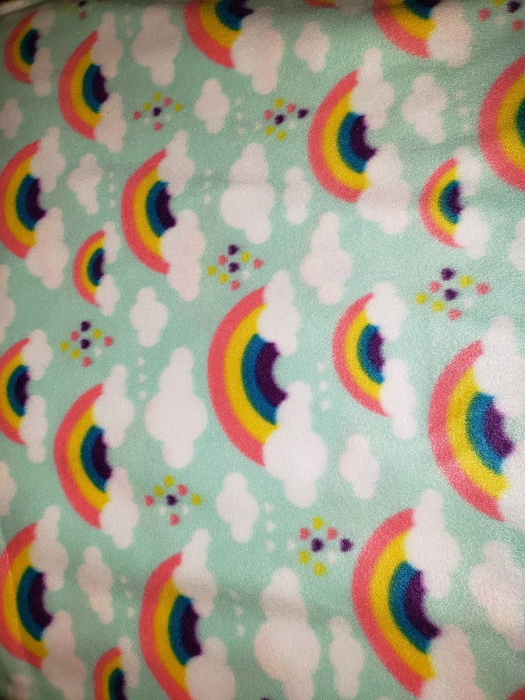 BRIGHT RAINBOWS – BLIZZARD FLEECE – BY THE YARD – 59″ WIDTH – SOFT HAND