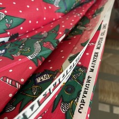 Christmas Tree Fabric Nursing Medical Decorations Red Green 60 x 108