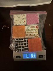 Scrap Bag Of 2 Inch Squares Various Colors Prints Themes 8 Oz