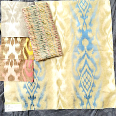 heavily Textured Fabric Sample material viscose wool polyester shiny France