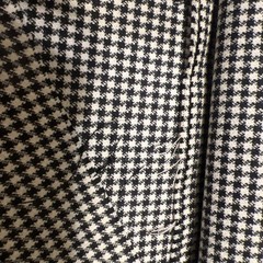 3 Yards of Black and White Houndstooth Fabric ~ 60” Wide ~ Wool